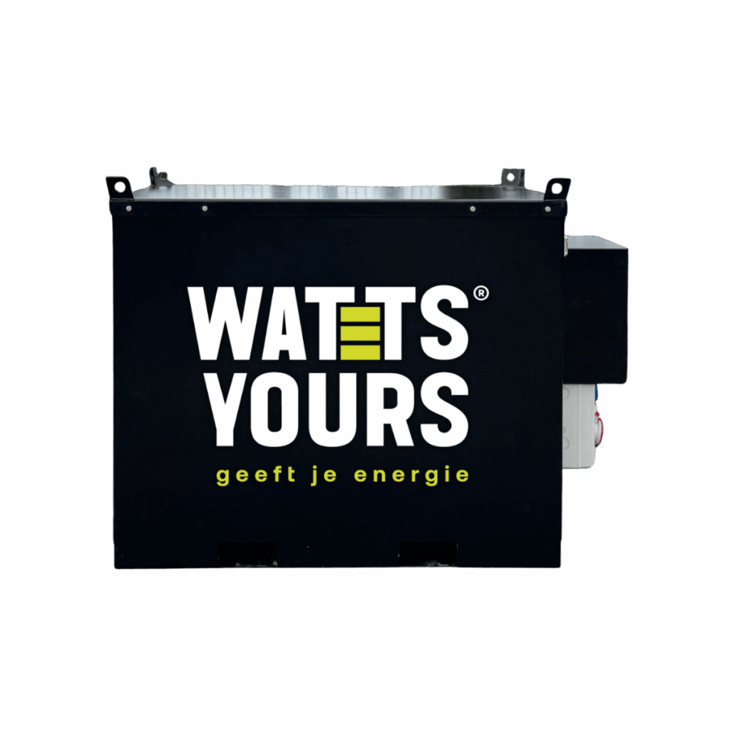 "Mobiele accupack 100 kWh, 80 kW, geschikt voor EV-laadpleinen en festivals"